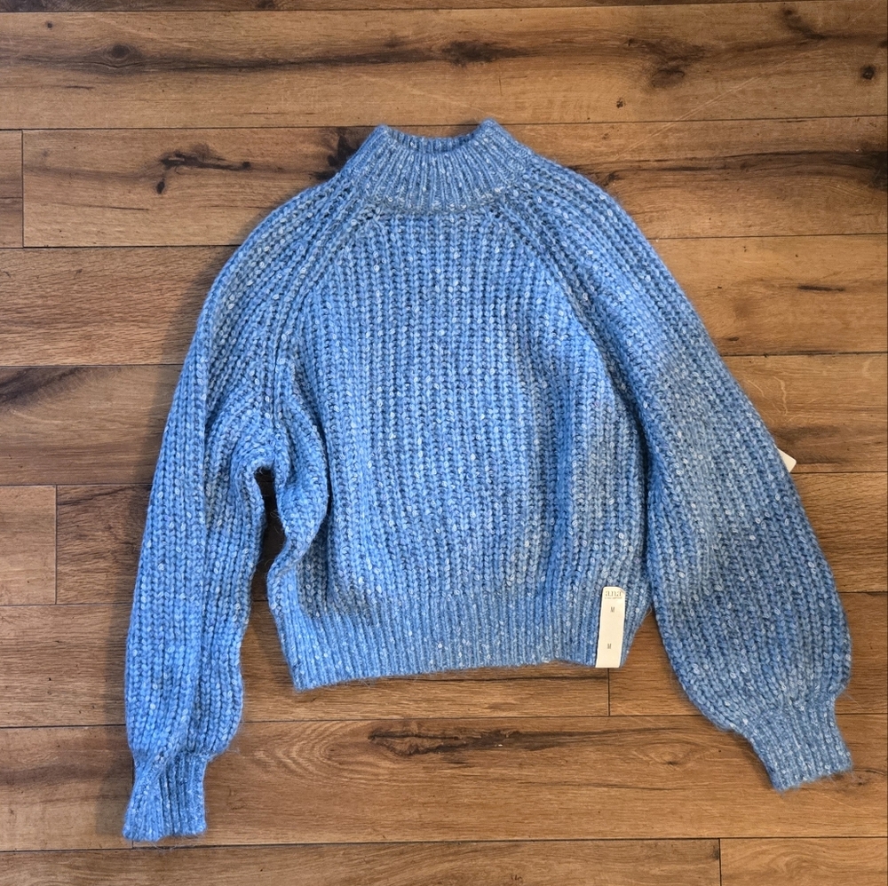 NWT Ana Teal Baggy Sleeve Sweater